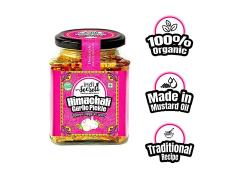 indiSecrets Organic Himachali Garlic Pickle - Homestyle, 250 g
