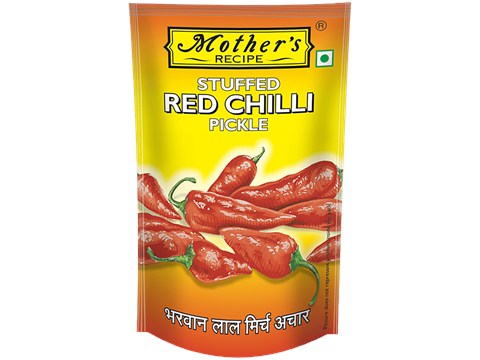 Mother's Recipe Pickle - Red Stuffed Chilli, 200 g