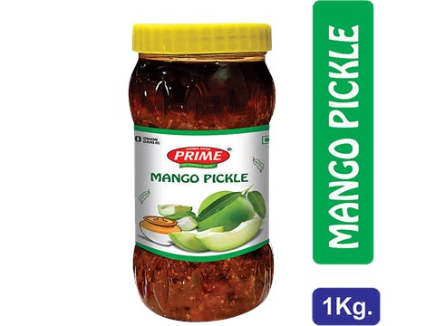 PRIME Mango Pickle - No Onion No Garlic, Flavourful, Intense Aroma, 1 kg