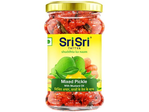 Sri Sri Tattva Mixed Pickle Mustard Oil - Rich Source Of Antioxidants & Nutrients, 300 g