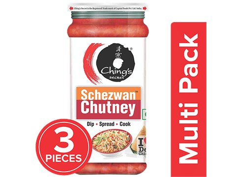 Chings Secret Schezwan Chutney, 3x250 g