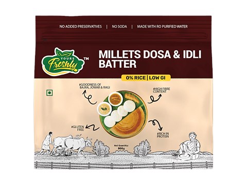 Yours Freshly Millets Dosa & Idli Batter - 0% Rice, 500 g