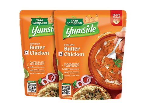 Tata Sampann Yumside Delhi Style Butter Chicken - Source Of Protein, Ready To Eat, No Preservatives, 285 g