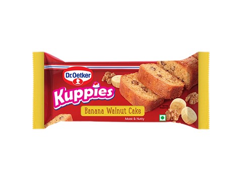 Dr.Oetker Kuppies Banana Walnut Cake, 125 g
