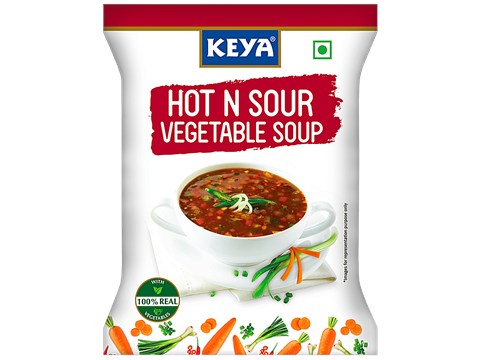 Keya Instant Soup - Hot n Sour, Veg, 48 g