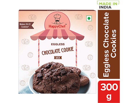 HappyChef Eggless Chocolate Cookie Mix - Quick & Easy, 300 g