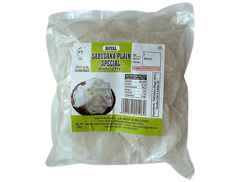 Royal Sabudana Plain Papad  - Ready To Fry, Navratri Sprecial, 200 g