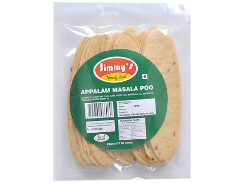 Jimmy's Appalam Masala Poo, 100 g