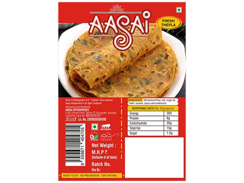 Aasai Fresh Thepla, 150 g