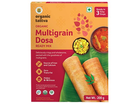 Organic Tattva Organic Multigrain Dosa Ready Mix - Crispy, Source Of Iron & Calcium, Zero Trans Fat, 200 g
