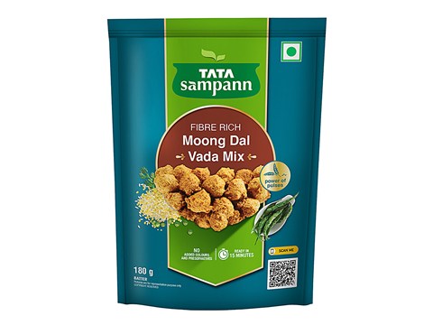 Tata Sampann Fibre Rich Moong Dal Pakoda/Vada Mix, Ready To Cook Mix, 180 g