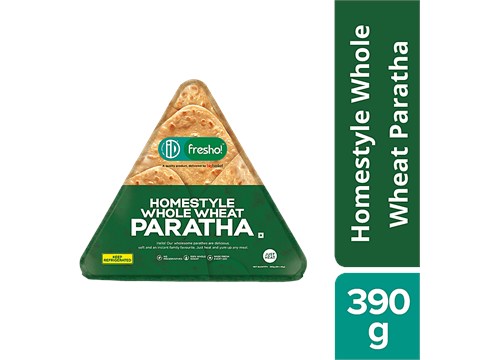 iD fresho! Homestyle Whole Wheat Paratha, 390 g