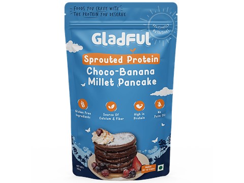 Gladful Millet Pancake - Choco Banana, Sprouted Protein, 150 g