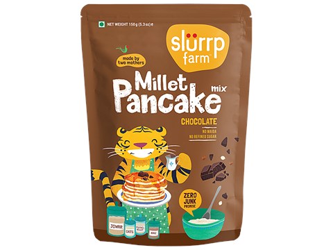 Slurrp Farm Chocolate Millet Pancake Mix, 150 g