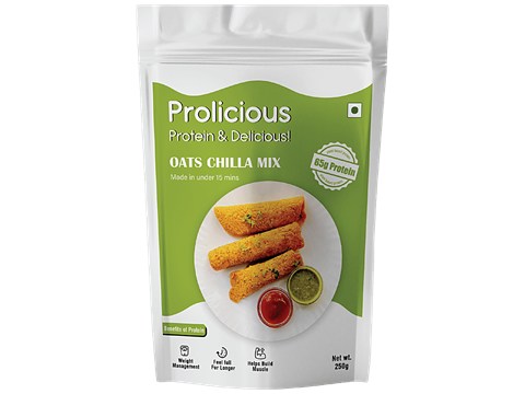 Prolicious Oats Chilla Mix - Rich In Plant-Based Protein, 250 g