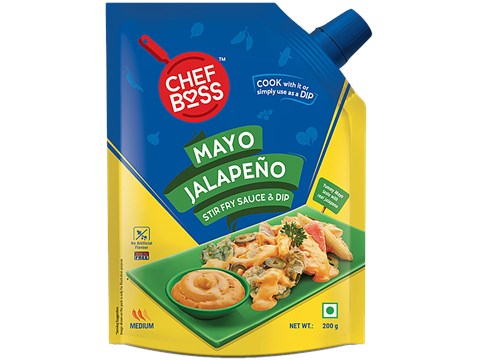 ChefBoss Mayo Jalapeno Sauce - Stir Fry Sauce & Dip, Eggless Mayonnaise, 200 g