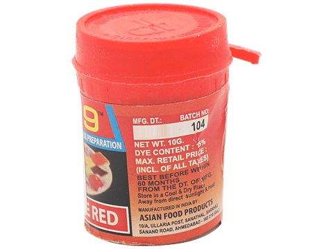 999 Synthetic Food Colour Preparation Orange Red, 10 g