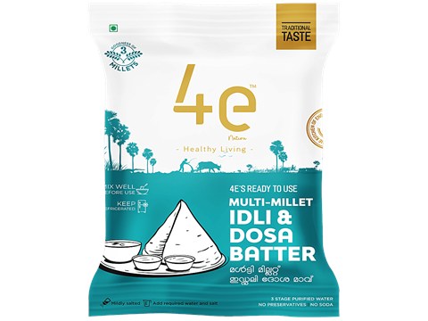 4e Multi-Millet Idli Dosa Batter - Rich In Protein, Healthy Living, No Soda Added, 1 kg