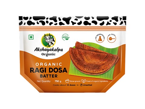Akshayakalpa Organic Ragi Dosa Batter, 750 g