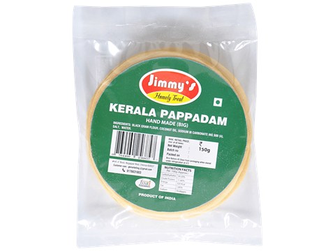 Jimmy's Kerala Pappadam - Big, 150 g