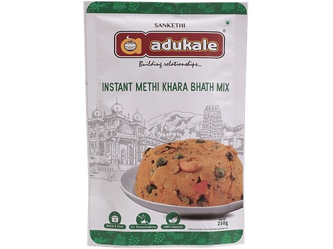 Adukale Instant Methi Khara Bhath Mix, 250 g