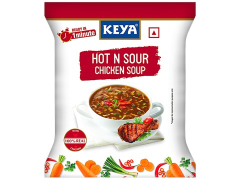 Keya Hot N Sour - Chicken Soup, Spicy, Ready In 1 Minute, 13 g