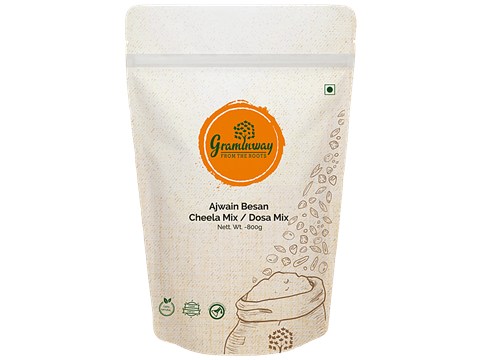 Graminway Ajwain Besan Cheela Mix/Dosa Mix, 800 g