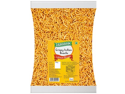 Danaram Crispy Indian Snacks - Lehsun Bhujia, 400 g