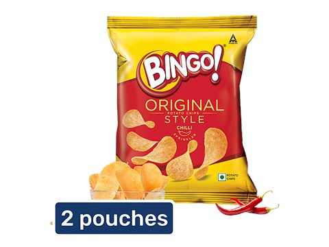 Bingo! Potato Chips - Original Style, Chilli Sprinkled, 2 x 85 g