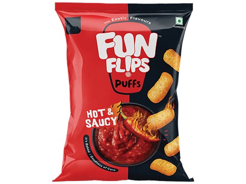 Fun Flips Hot & Saucy Puffs - Baked, 85 g