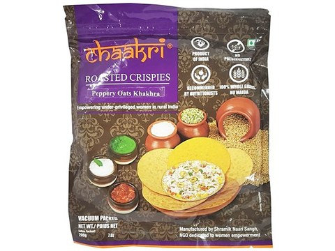 Chaakri Peppery Oats Khakhra - Roasted Crispies, 200 g