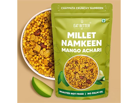 Eat Better Co Millet Namkeen Mango Achari - Chatpata, 70 g