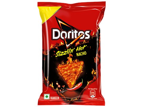 Doritos Nachos Sizzlin' Hot, Crunchy Snacks, Chips, 56 g