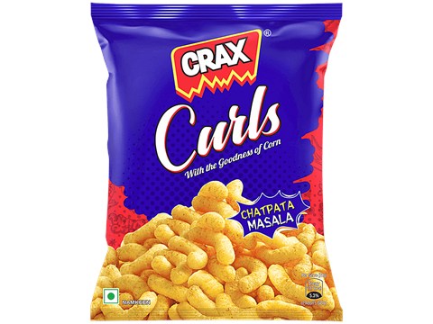 Crax Curls Chatpata Masala Corn Puffs, 57 g