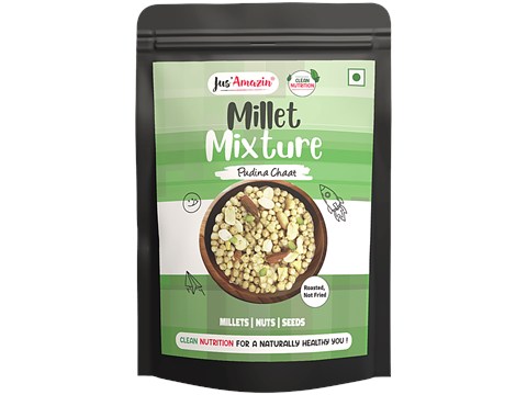 Jus Amazin Swaad Desi Pudina Chaat Millet Mixture, 25 g