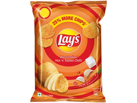 Lay's West Indies Hot 'N' Sweet Chilli Potato Chips, 24 g
