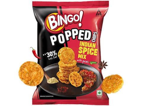 Bingo! Indian Spice Mix Popped Chips, 48 g