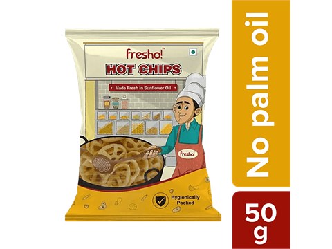 fresho! Hot Chips - Salted Fryums, Wheels, 50 g
