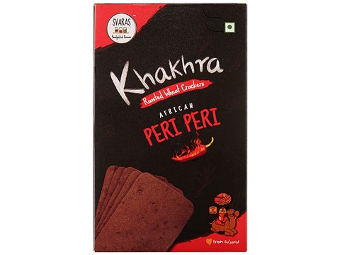 Svaras African Peri Peri Khakhra - Roasted Wheat Crackers, Crispy & Roasted, 50 g