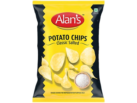 Alan's Classic Salted Potato Chips, 90 g