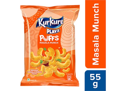 Kurkure Playz Puffs Masala Munch Namkeen, 55 g