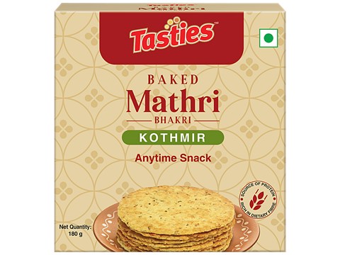 Tasties Bhakri Baked Mathri - Kothmir, 180 g