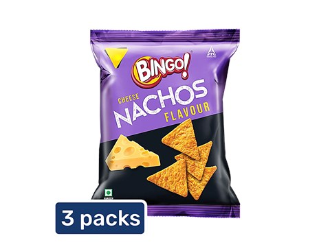 Bingo! Nachos - Cheese Flavour, 3 x 25 g