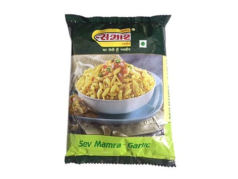 Samrat Namkeen Sev Mamra Namkeen - Garlic, Spice Blend, Indian Snack 45 g, 45 g