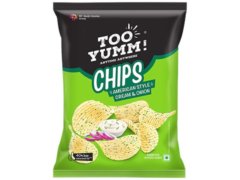 Too Yumm! American Style Cream & Onion Potato Chips, 70 g