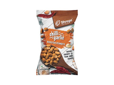 Shrego Chilli Garlic Roasted Peanuts, 140 g