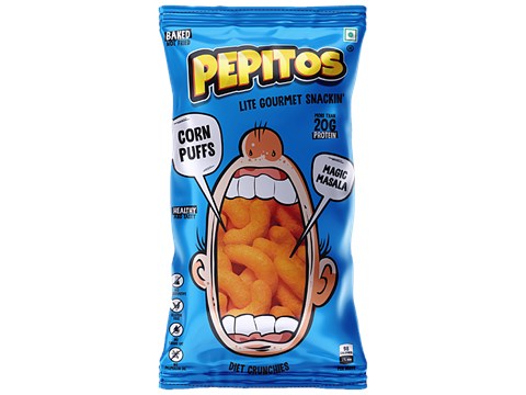 Pepitos Corn Puffs - Magic Masala, Baked, Diet Crunchies, 140 g