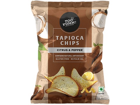 Too Yumm! Citrus & Pepper Tapioca Chips, 75 g
