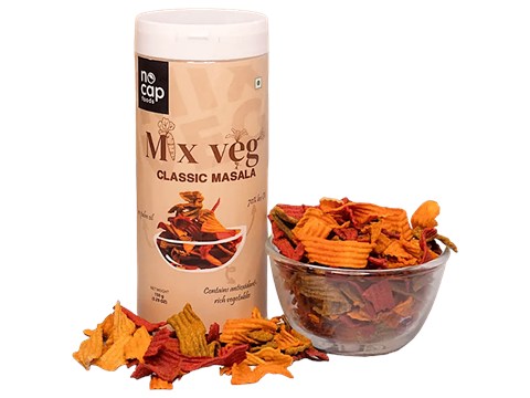 Nocap Foods Mix Veg Masala Chips, 150 g