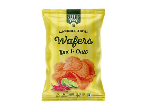 Kettle Studio Lime & Chilli Potato Wafers, 149 g
